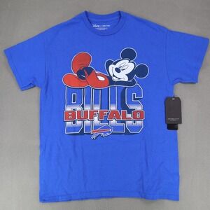 New Disney Junk‎ Food Buffalo Bills T-Shirt Mickey Mouse NFL Size S Blue